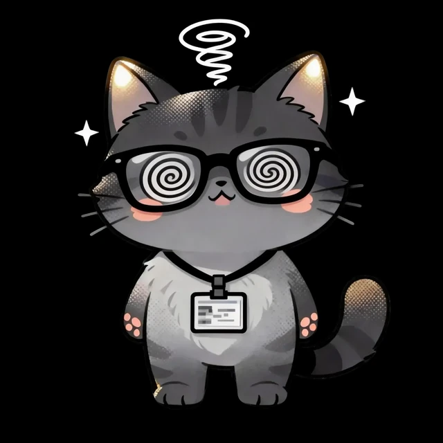 工作猫表情：晕了