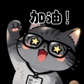 工作猫表情：加油
